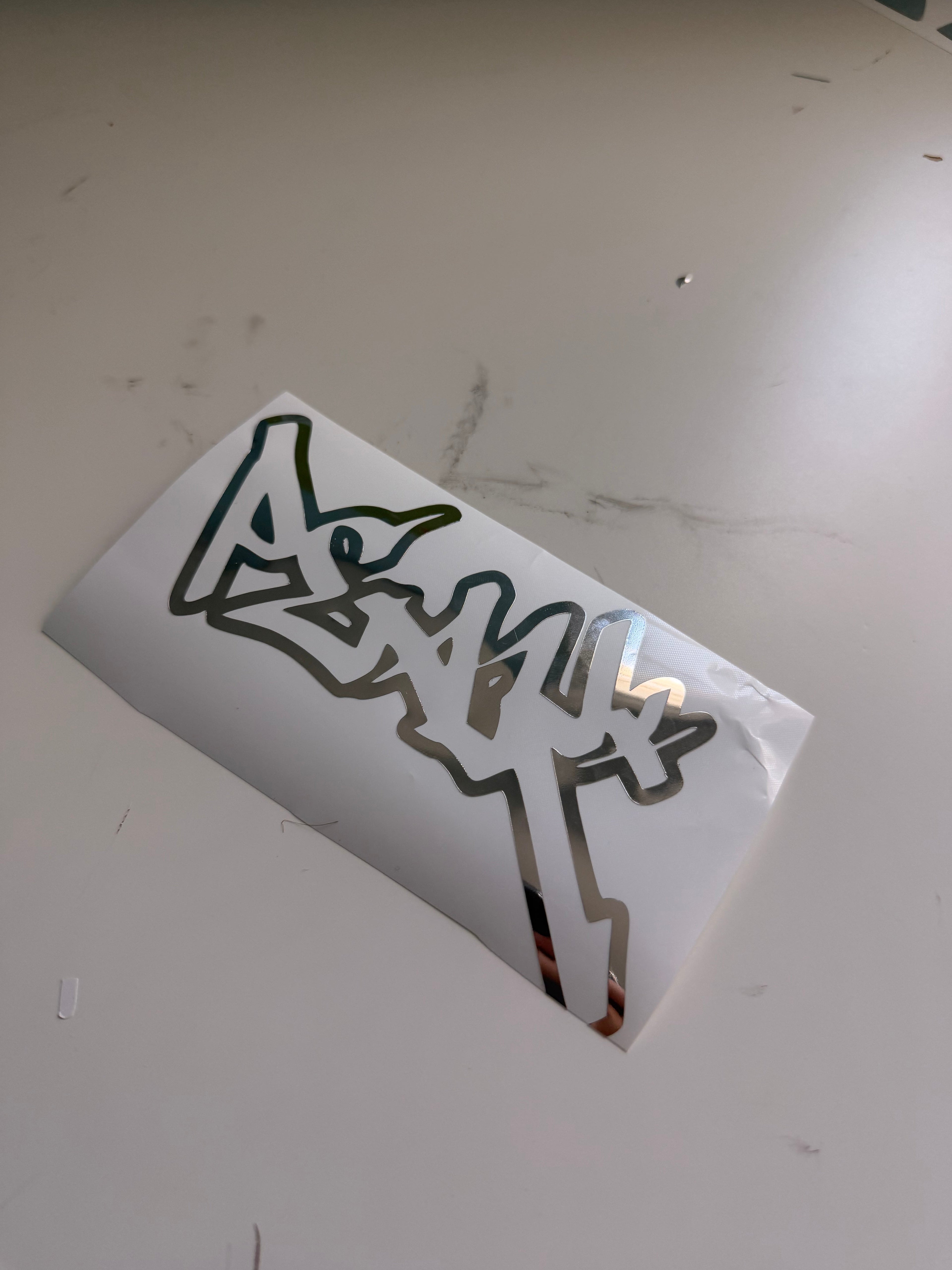 Chrome Peak Sticker
